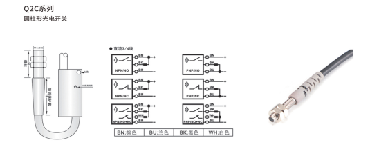 Q2C系列圆柱形光电开关
